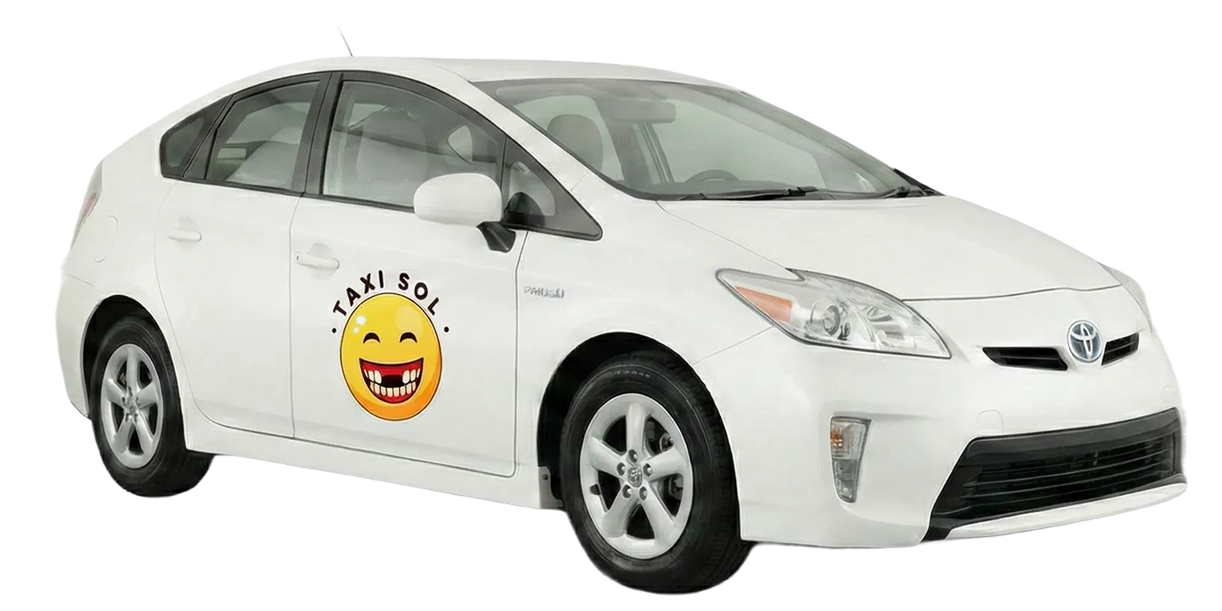 Taxi Sol yellow cab on Long Island